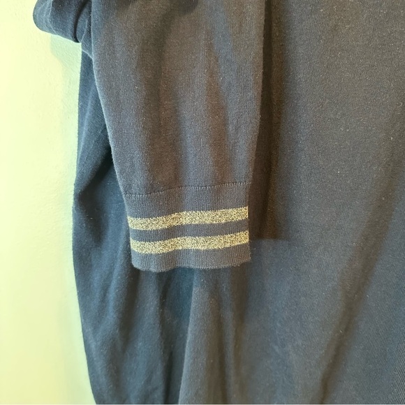 Banana Republic Pima Cotton Cashmere Sweater 1/4 Zip Pullover Men’s Large Blue - Picture 3 of 7